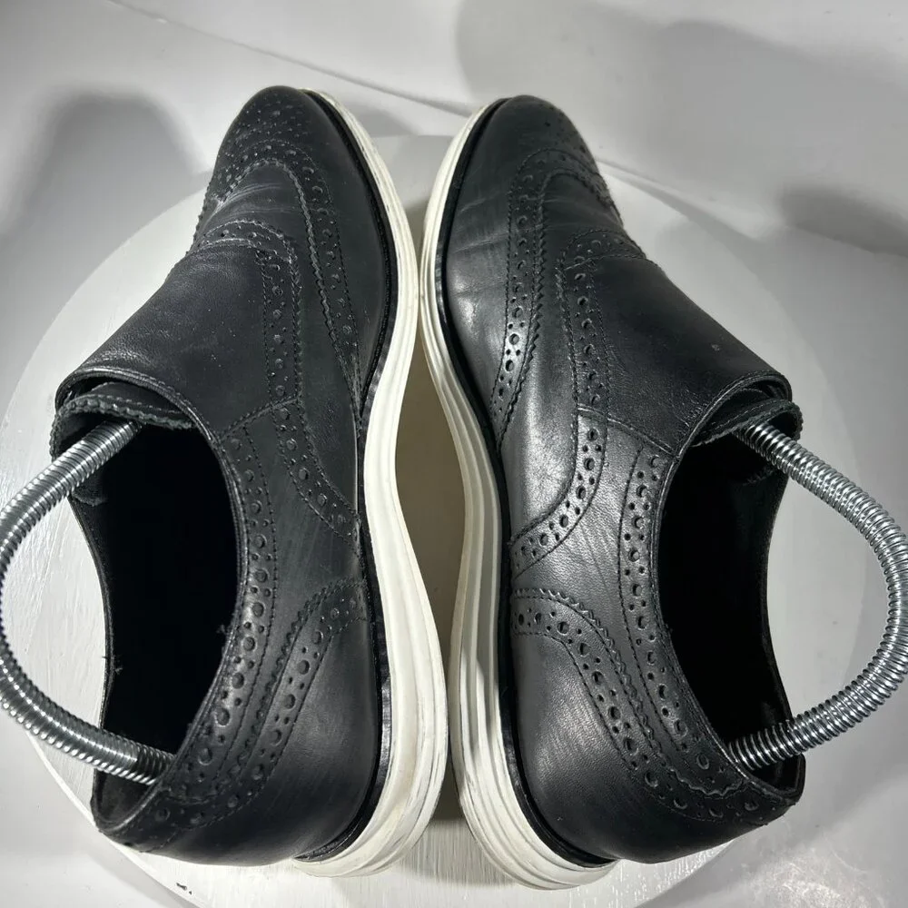 Cole Haan Wingtip Monk Strap Buckle Double Strap Womens Dress Shoes Size 9 Black - Picture 7 of 12